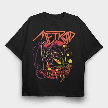 Metroid, Tricou Oversize Barbati (Unisex)