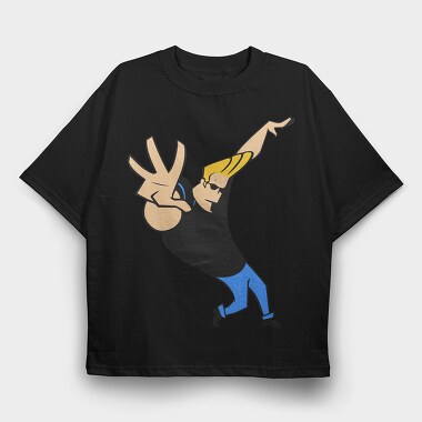 Cartoon Retro Johny Bravo 4, Tricou Oversize Barbati (Unisex)