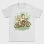 Bicycle Frogs Vintage Riding A Bike, Tricou Barbati (Unisex)