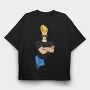 Cartoon Retro Johny Bravo 5, Tricou Oversize Barbati (Unisex)