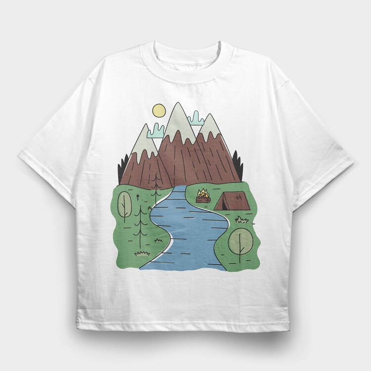 Keep It Simple River, Tricou Oversize Barbati (Unisex)