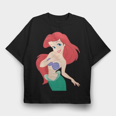 Cartoon Retro La Sirenta 3, Tricou Oversize Barbati (Unisex)