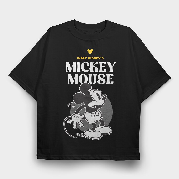 Mickey Mouse, Tricou Oversize Barbati (Unisex)