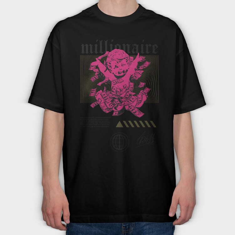 Millionaire 1, Tricou Oversize Barbati (Unisex)