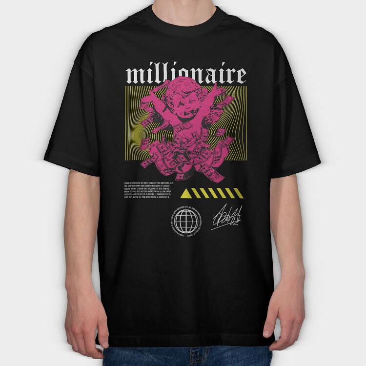 Millionaire 2, Tricou Oversize Barbati (Unisex)