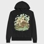 Bicycle Frogs Vintage Riding A Bike, Hanorac Oversize Barbati (Unisex)