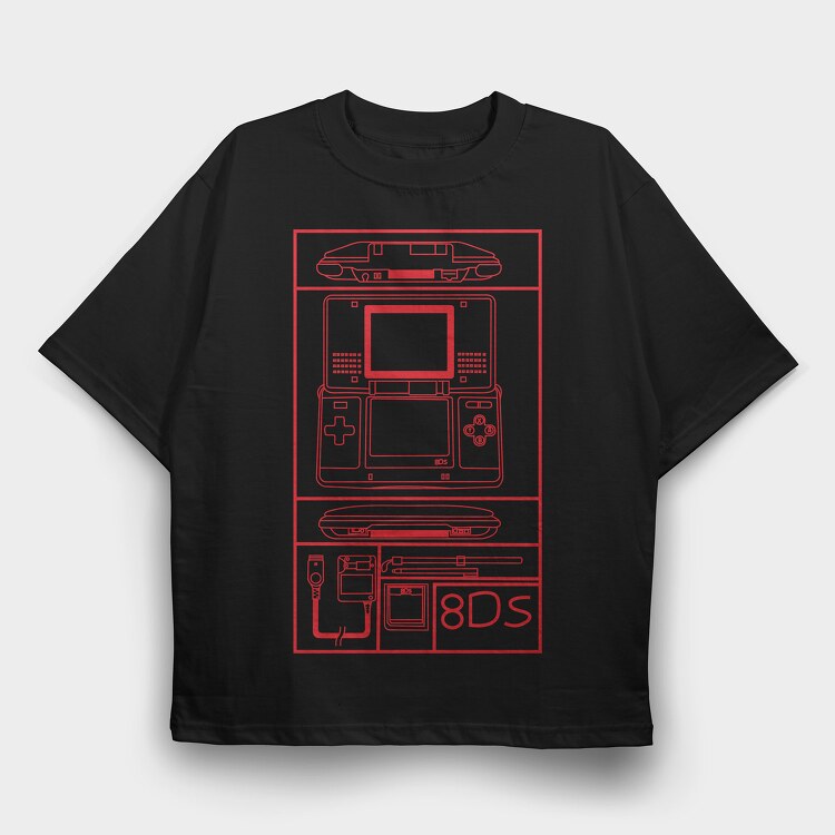 Retro Gaming 8 Bit, Tricou Oversize Barbati (Unisex)