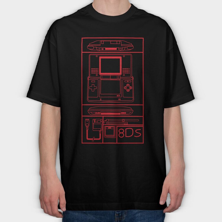 Retro Gaming 8 Bit, Tricou Oversize Barbati (Unisex)
