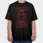 Retro Gaming 8 Bit, Tricou Oversize Barbati (Unisex)