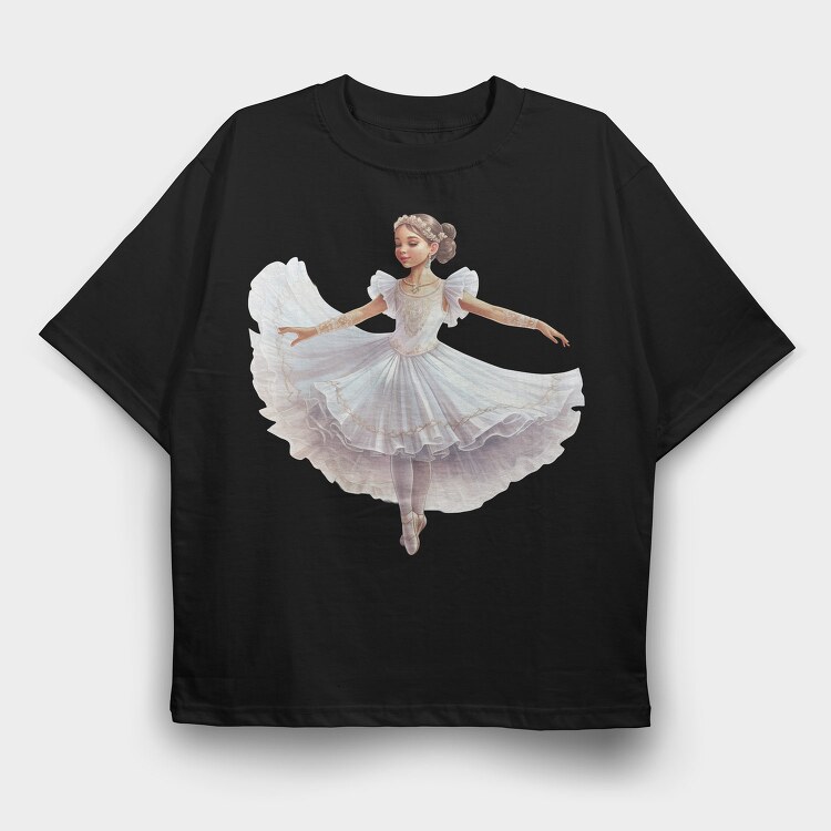 Ballet Dancer Christmas, Tricou Oversize Barbati (Unisex)