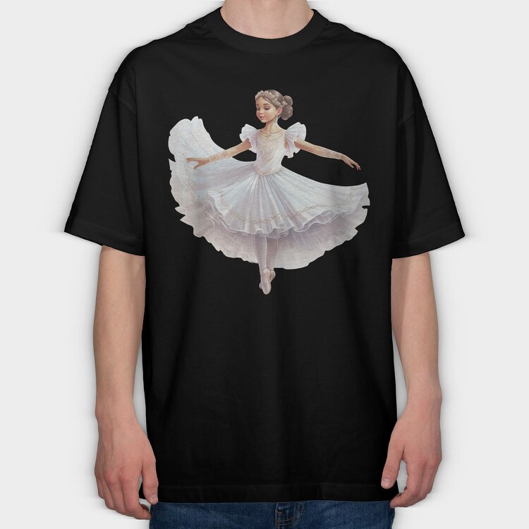 Ballet Dancer Christmas, Tricou Oversize Barbati (Unisex)