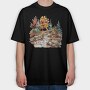Autumn Pathway Watercolor, Tricou Oversize Barbati (Unisex)