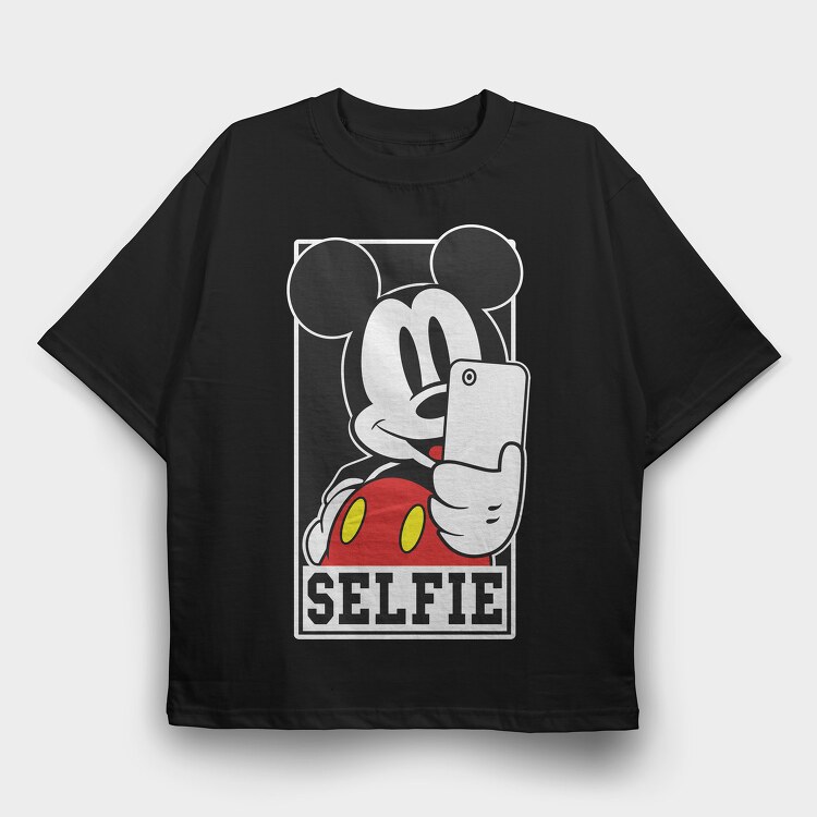 Cartoon Retro Mickey Mouse 1, Tricou Oversize Barbati (Unisex)