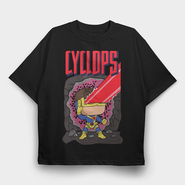 Funko Marvel cyclops, Tricou Oversize Barbati (Unisex)