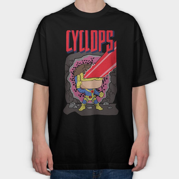 Funko Marvel cyclops, Tricou Oversize Barbati (Unisex)