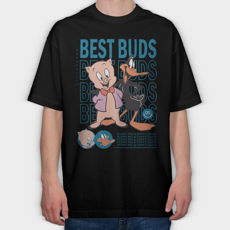 Best Buds, Tricou Oversize Barbati (Unisex)