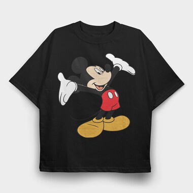 Cartoon Retro Mickey Mouse 6, Tricou Oversize Barbati (Unisex)