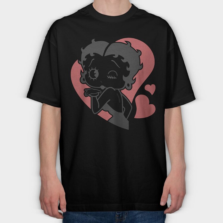 Betty Boop 64, Tricou Oversize Barbati (Unisex)