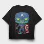 Funko Marvel Zombies captain america, Tricou Oversize Barbati (Unisex)