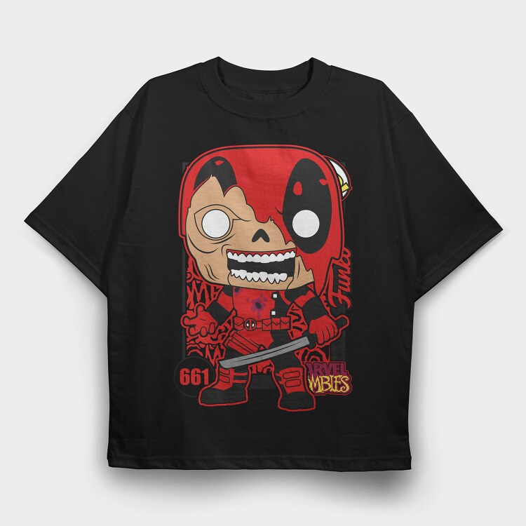 Funko Marvel Zombies deadpool, Tricou Oversize Barbati (Unisex)