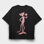 Cartoon Retro Pink Panter 1, Tricou Oversize Barbati (Unisex)