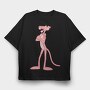 Cartoon Retro Pink Panter 2, Tricou Oversize Barbati (Unisex)
