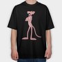 Cartoon Retro Pink Panter 2, Tricou Oversize Barbati (Unisex)