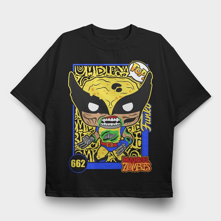 Funko Marvel Zombies Wolverine, Tricou Oversize Barbati (Unisex)