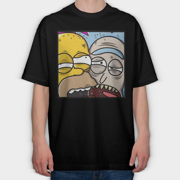 Rick and Morty 3, Tricou Oversize Barbati (Unisex)