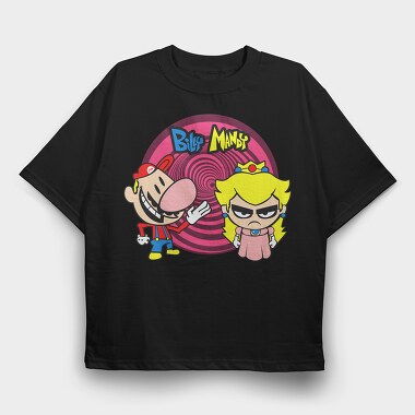 Billy and Mandy Mario, Tricou Oversize Barbati (Unisex)