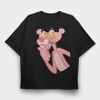 Cartoon Retro Pink Panter 5, Tricou Oversize Barbati (Unisex)