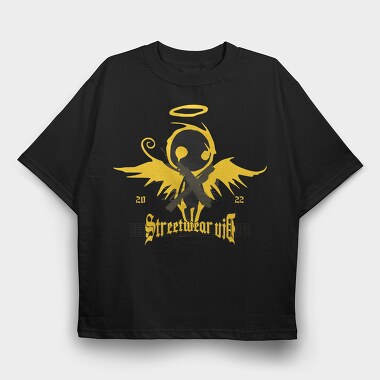 Black Angel 1, Tricou Oversize Barbati (Unisex)