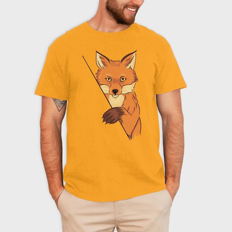 Fox Illustration, Tricou Barbati (Unisex)
