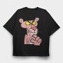 Cartoon Retro Pink Panter 6, Tricou Oversize Barbati (Unisex)