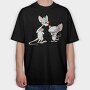 Cartoon Retro Pinky and Cerebro 3, Tricou Oversize Barbati (Unisex)