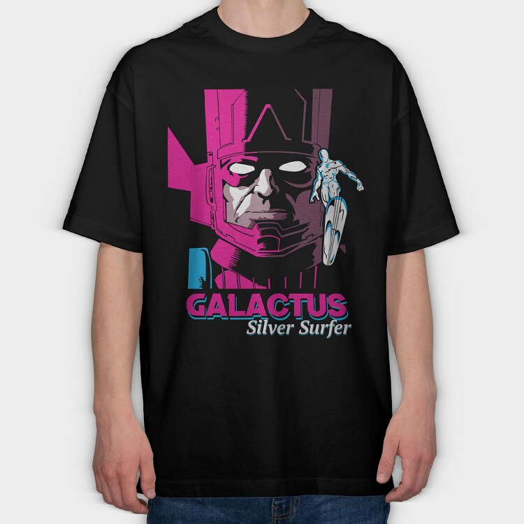 galactus silver surfer, Tricou Oversize Barbati (Unisex)