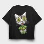 Money Cat, Tricou Oversize Barbati (Unisex)