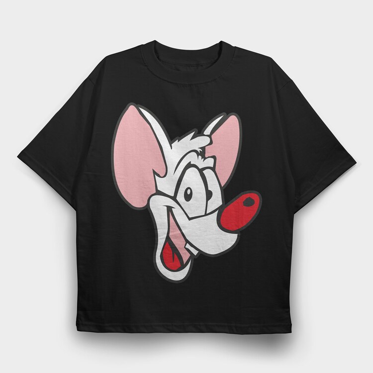 Cartoon Retro Pinky and Cerebro 4, Tricou Oversize Barbati (Unisex)