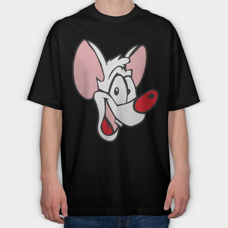 Cartoon Retro Pinky and Cerebro 4, Tricou Oversize Barbati (Unisex)