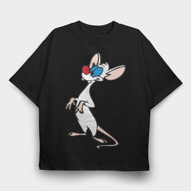 Cartoon Retro Pinky and Cerebro 5, Tricou Oversize Barbati (Unisex)