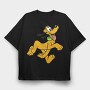 Cartoon Retro Pluto 2, Tricou Oversize Barbati (Unisex)