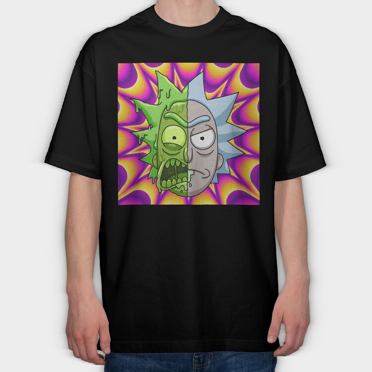 Rick and Morty 4, Tricou Oversize Barbati (Unisex)