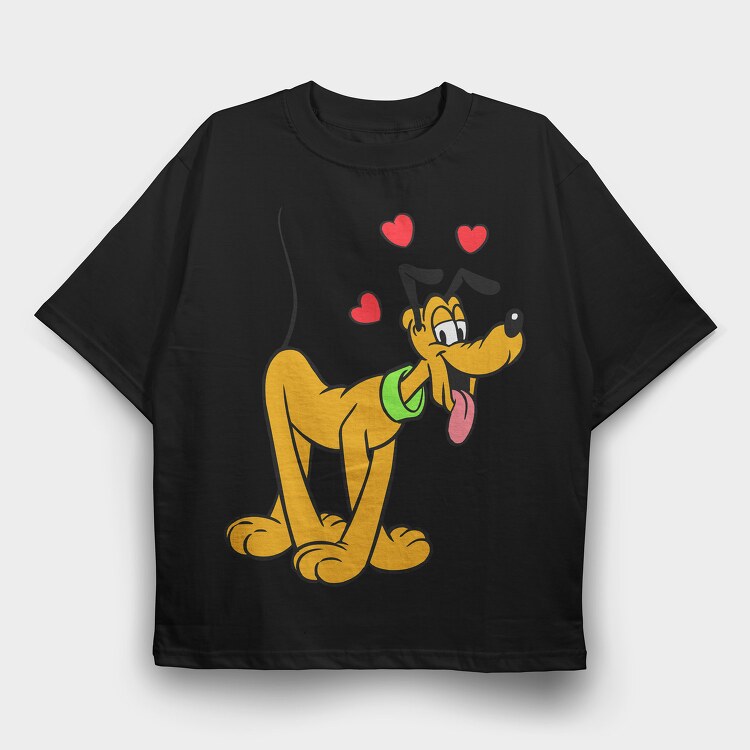 Cartoon Retro Pluto 3, Tricou Oversize Barbati (Unisex)