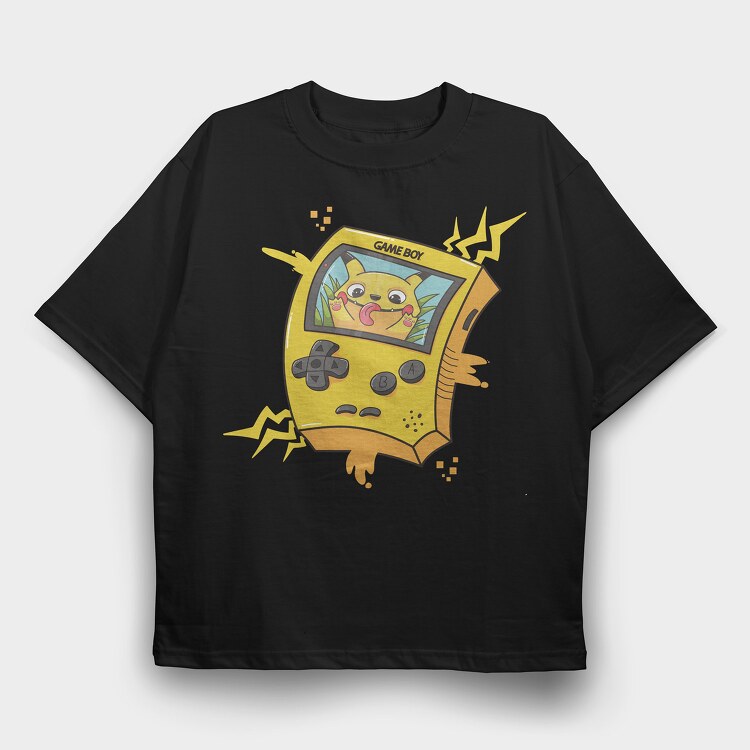 Gameboy Pokemon 5, Tricou Oversize Barbati (Unisex)