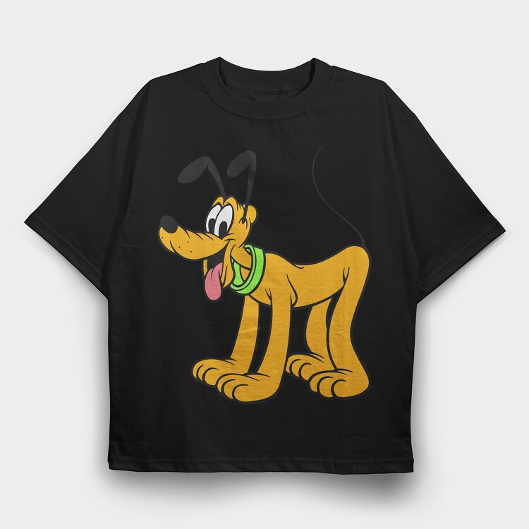 Cartoon Retro Pluto 4, Tricou Oversize Barbati (Unisex)