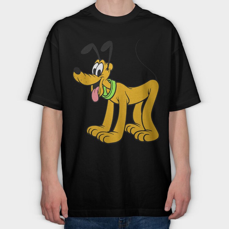 Cartoon Retro Pluto 4, Tricou Oversize Barbati (Unisex)