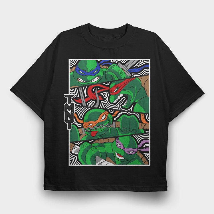 Mutant Teenage Ninja Turtles, Tricou Oversize Barbati (Unisex)