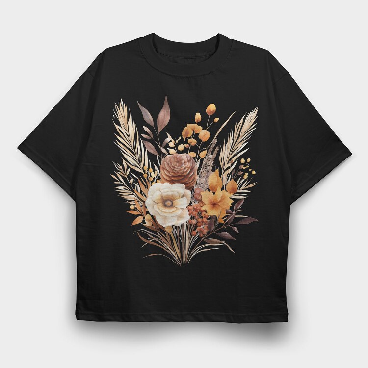 Autumn Leaves Bouquet, Tricou Oversize Barbati (Unisex)