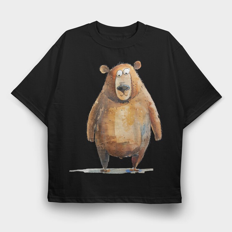 Bear Feet Paint, Tricou Oversize Barbati (Unisex)