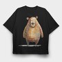 Bear Feet Paint, Tricou Oversize Barbati (Unisex)